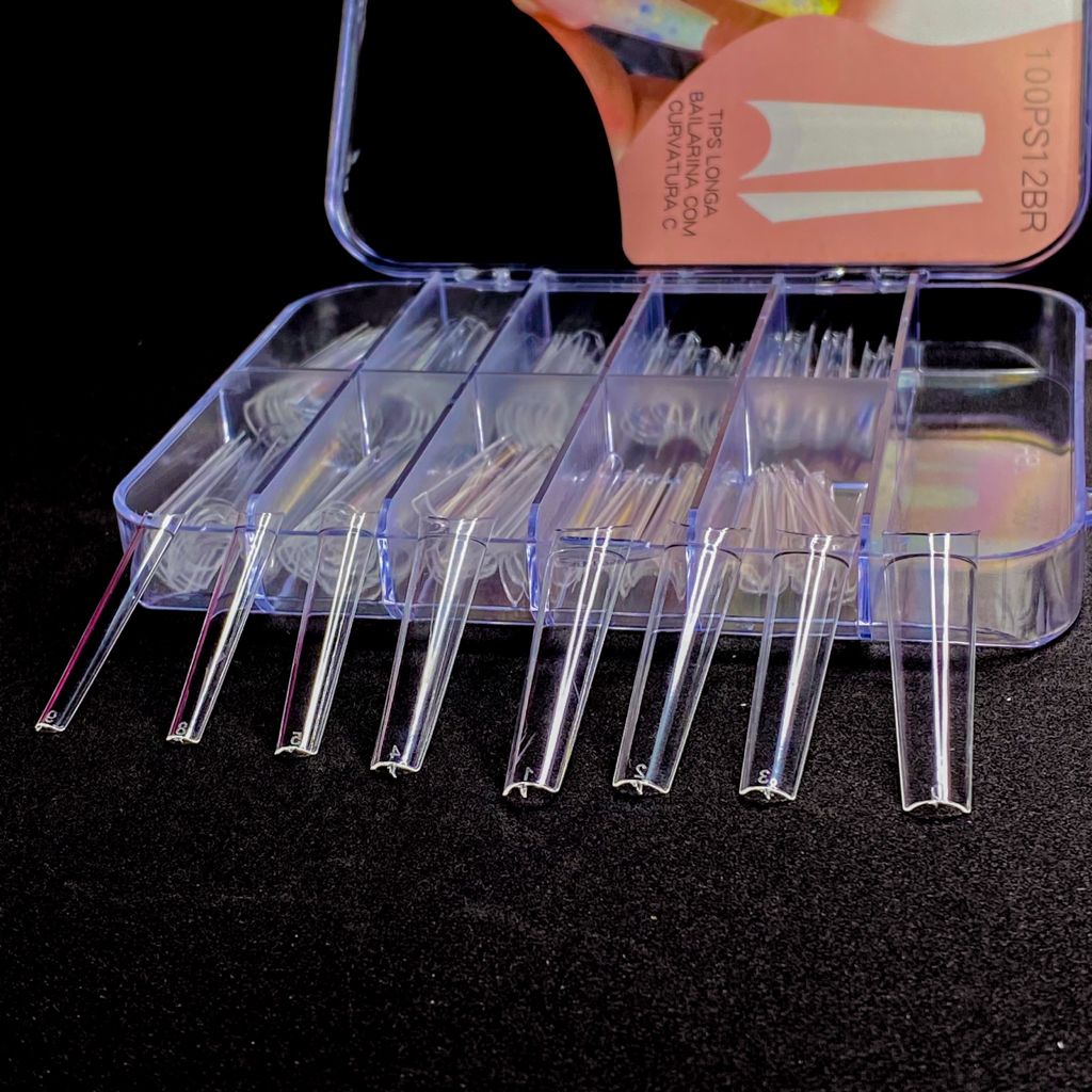 Tips Longa Bailarina Curvatura C Transparente Kaisa