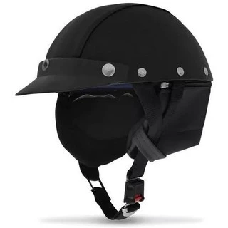 Capacete Pro Tork Coquinho Couro Moto Bike Chopper Custom Tamanho Único Adulto Infantil Preto