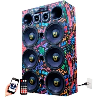 Caixa Trio Bob Residencial Ativa Som Paredão Woofer 10 Medio Grave Pancadão