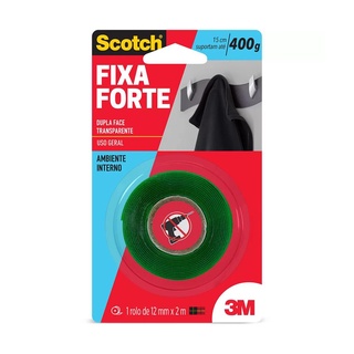 Fita Adesiva Dupla Face VHB Fixa Forte 12MMX2M Transparente