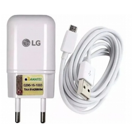 Carregador para Celular LG Turbo Power Rápido Fast 2 in 1 K4 K8 K10 K11 K12 Q6 Prime