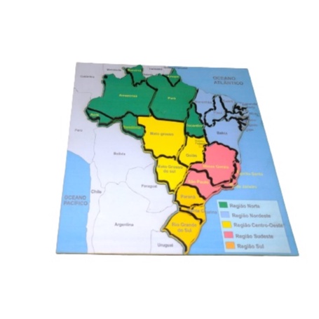 Banner Pedagógico Mapa dos Estados e Capitais do Brasil Geografia Nacional  - Loja PlimShop