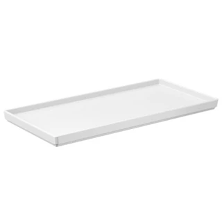 Bandeja Travessa Retangular 27x13cm Decorativa Multiuso Pia Banheiro Lavabo Branco - 10460 Coza