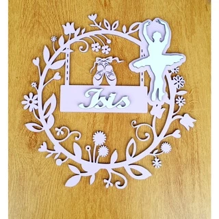 Guirlanda porta maternidade bailarina em Oferta na Shopee