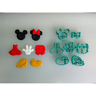Kit 7 Cortadores Pasta Americana Mickey E Minnie 5 cm