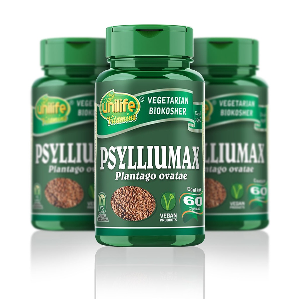 Kit 3 Psyllium Unilife Psylliumax 120 Cáspulas | Shopee Brasil