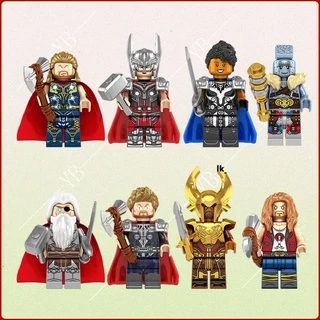 Blocos De Construção Brinquedos Marvel Avengers Série Thor Odin Valkyrie Montadas Em Figuras De Madeira