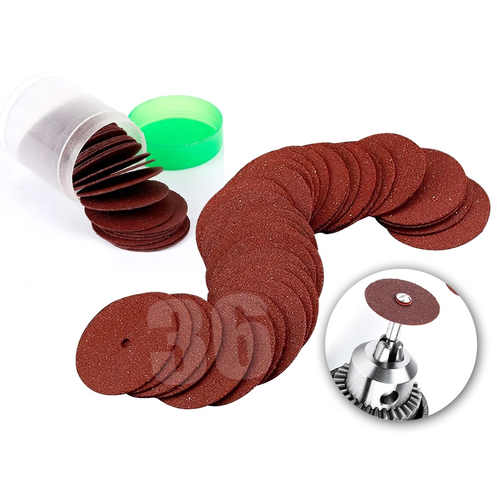 Kit 36 Discos Corte Micro Retifica Abrasivos Metal Aço Ferro ...
