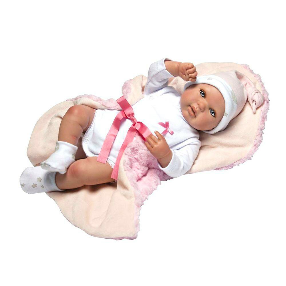 Boneca Bebê Reborn - Menina - Rosa - 39 cm - Brink Model -  superlegalbrinquedos