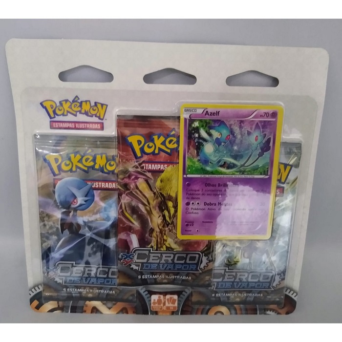Pokémon - Triple Pack Cerco de Vapor - Azelf C/ 3 Boosters De Cerco de Vapor