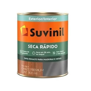 Tinta Esmalte B/agua Madeiras Metais Suvinil 900ml S/cheiro Varias Cores