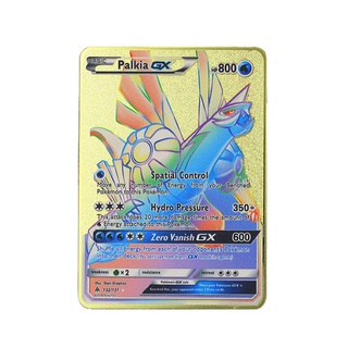 10000ps arceus vmax pokemon cartões de metal espanhol pikachu charizard  vstar dourado limitado crianças presente jogo coleção cartões