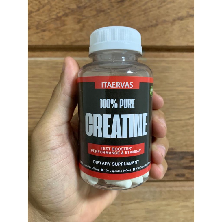 Creatina Monohidratada 100% Pura 500mg 120 Cápsulas Itaervas Força, Massa Muscular, Disposição - Envio no mesmo dia!