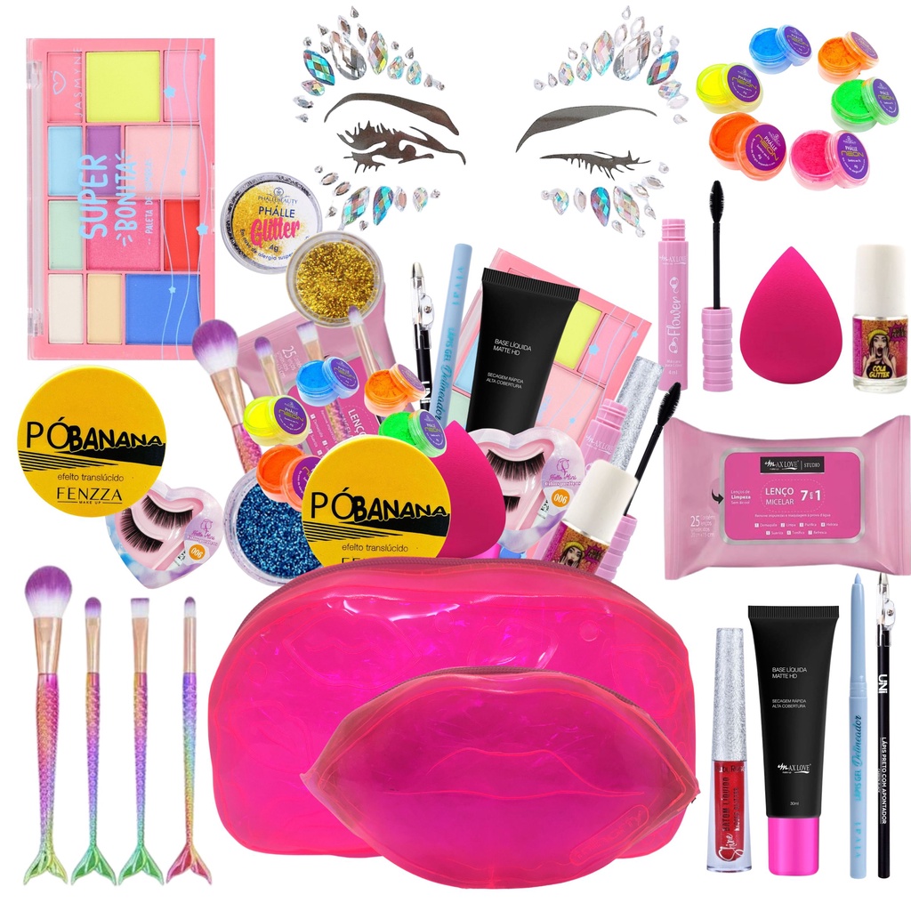Kit de maquiagem para adolescentes e mulheres, tudo em um, contém uma ampla  variedade, efeito de cores de longa duração, kit de maquiagem para  aniversário - AliExpress