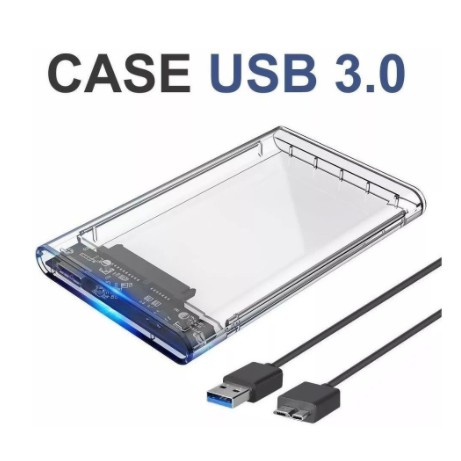 Case USB 3.0 para HD SATA 2.5" Externo Transparente - FY 448