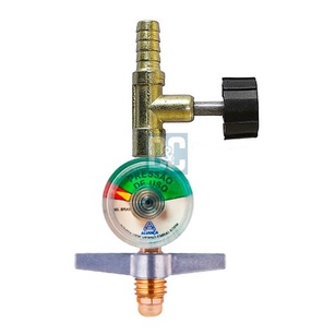 Registro de Alta Pressão 5/16" Para Gás Em Zamac Com Manômetro **