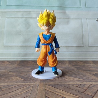 Boneco Goku Saiyajin Criança Dragon Ball Z 18cm C/ Base