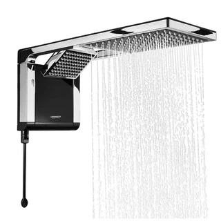 Chuveiro Acqua Duo Flex Preto e Cromo 6800W 220V Lorenzetti em Oferta na Shopee