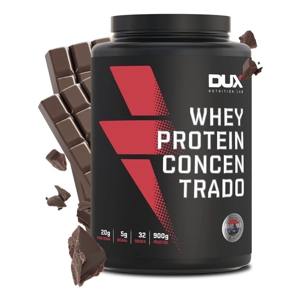 Whey Protein Concentrado Pote 900g Dux Nutrition Shopee Brasil