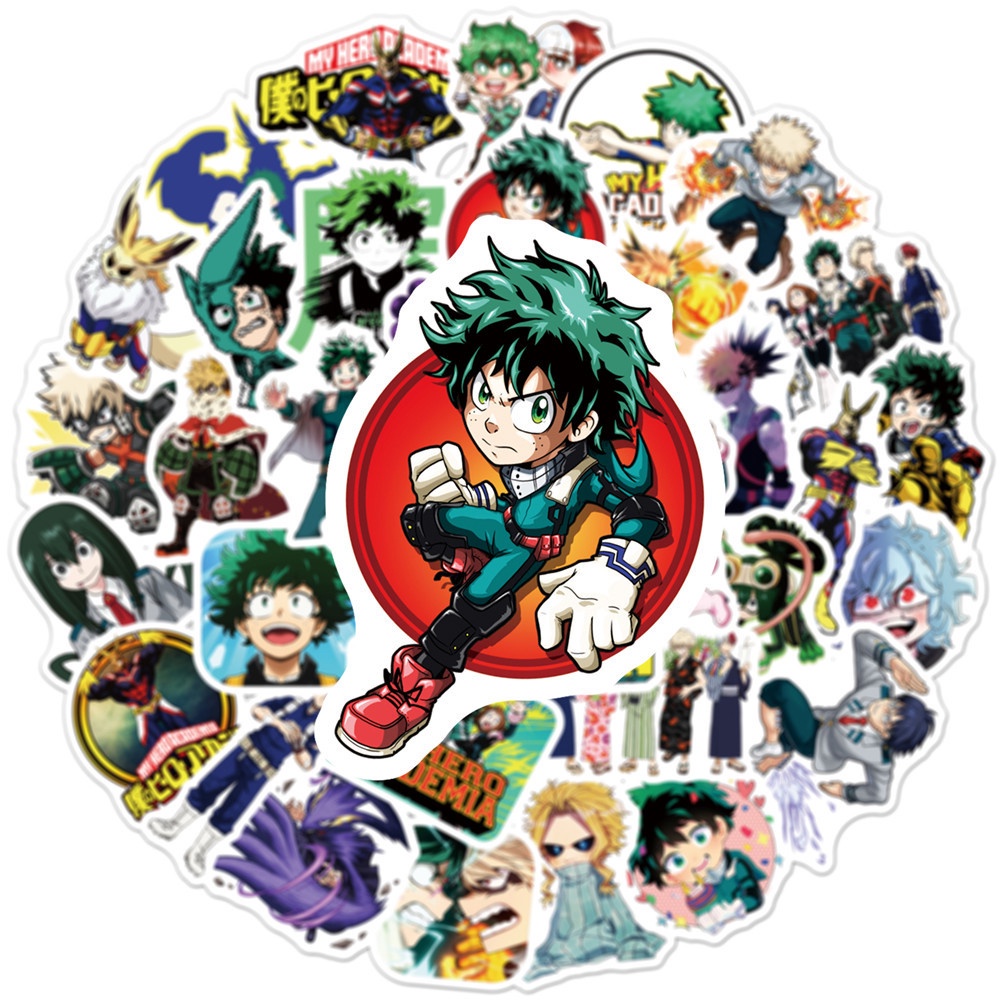 Kit 10 Adesivos Personagens Anime Boku no Hero My Hero Academia