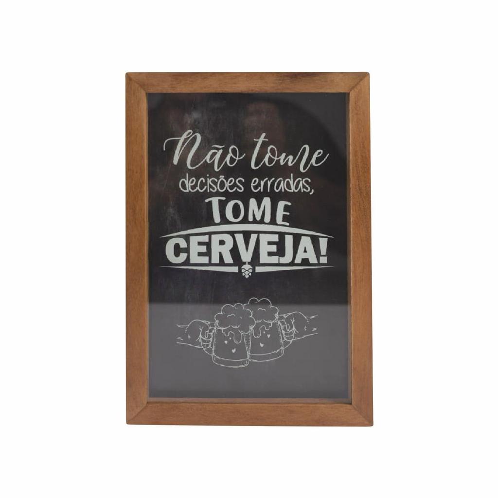 Quadro Porta Tampinhas de Cerveja Decorativo 42x32cm QCC0034