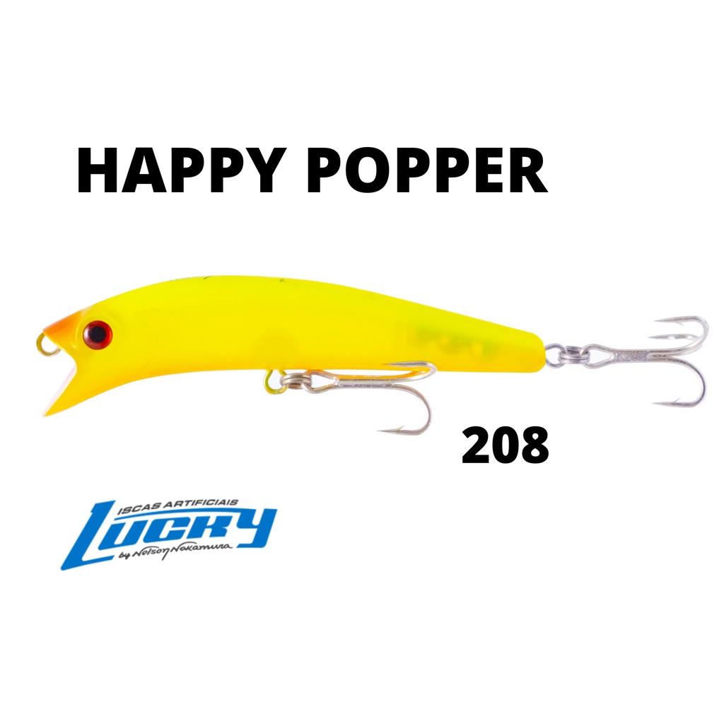 Isca Artificial Nelson Nakamura Happy Popper 95 - 13g Lucky