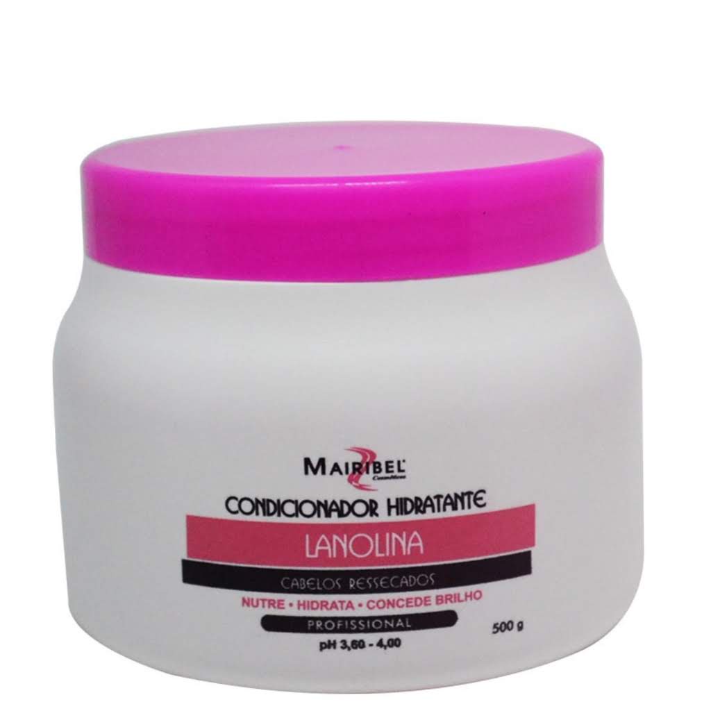 Máscara Hidratante Lanolina 500g Para Cabelos Ressecados Mairibel ...