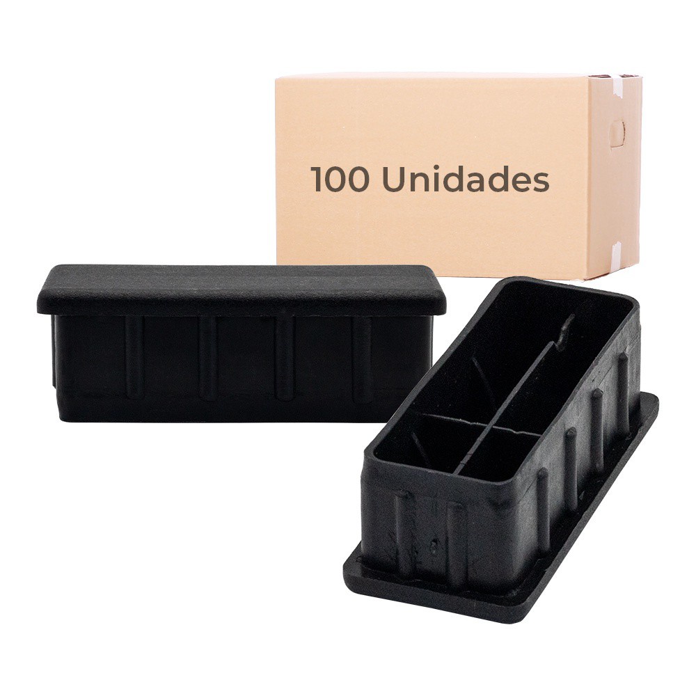 Pacote 100 Ponteiras Tampas Interna Para Tubo 70x30 Metalon | Shopee Brasil