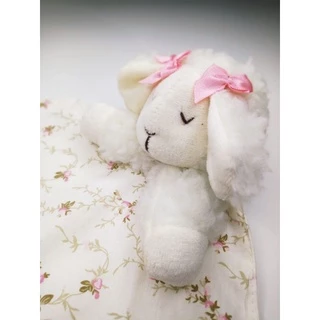 Naninha Para Bebê Com Porta Chupeta Ovelhinha Ovelha Floral Rosa em Oferta na Shopee