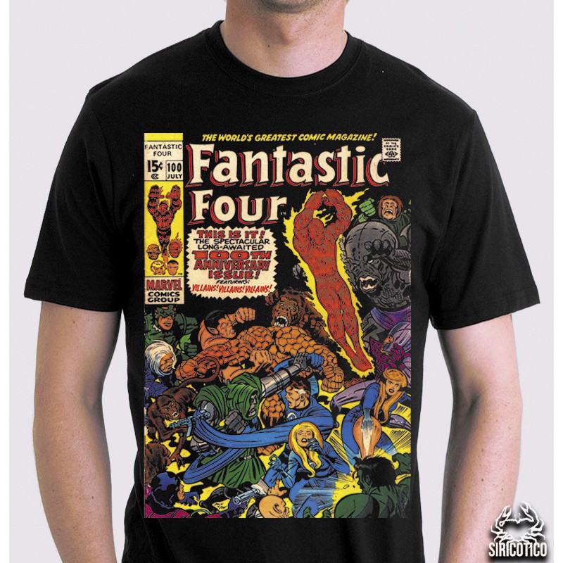 Camiseta Fantastic Four, Quarteto Fantástico, Jack Kirby, HQ.