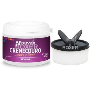 Creme Couro Novax Graxa Tenis Bota Sapato 60g + Esponja
