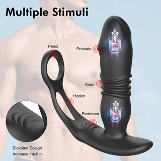 Vibrador Anal Telescópico Da Próstata Massagem Butt Plug Estimulador Ejaculação Do Pênis Anel Sex Toys For Gay M