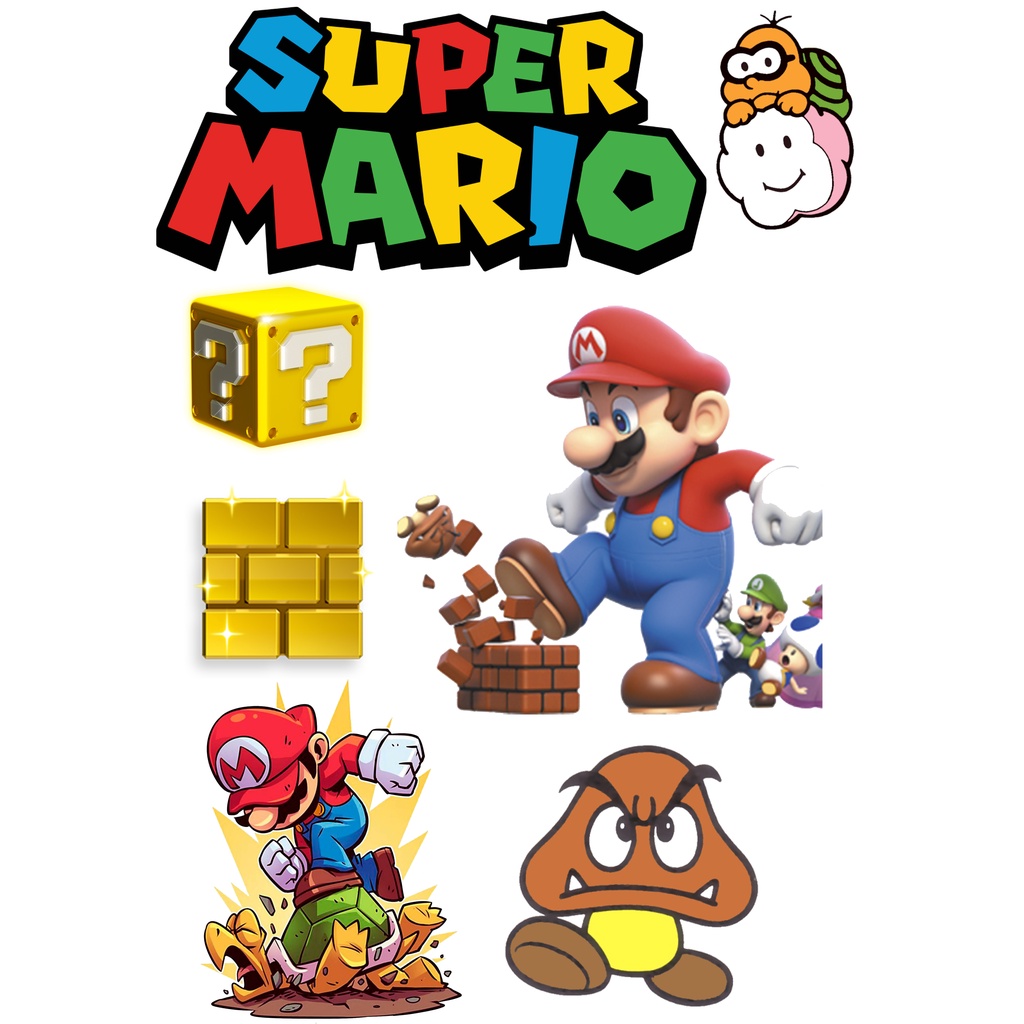 Adesivo Recortado - Super Mario Bros 2 - Adesivos de Box, Parede