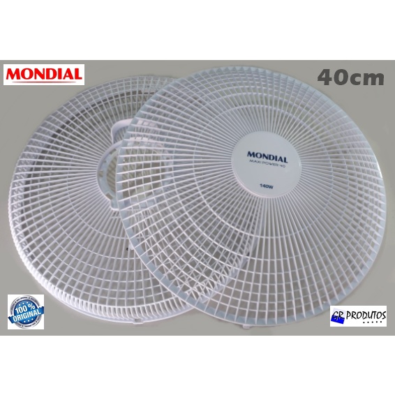Grades P/ ventilador Mondial MAX POWER BRANCO 40 40cm Original a pronta entrega