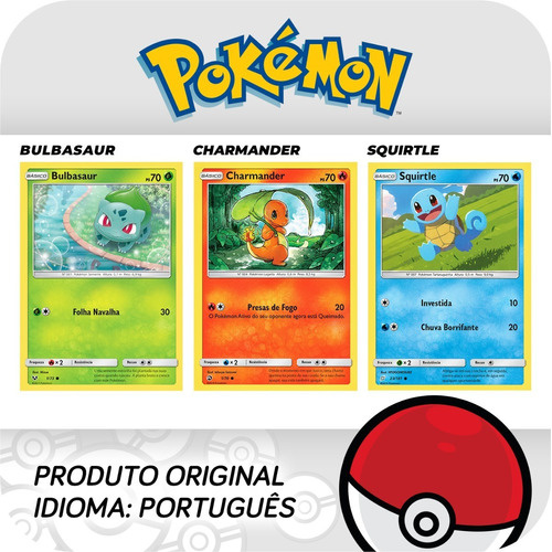 Kit Pokemon Iniciais Kanto