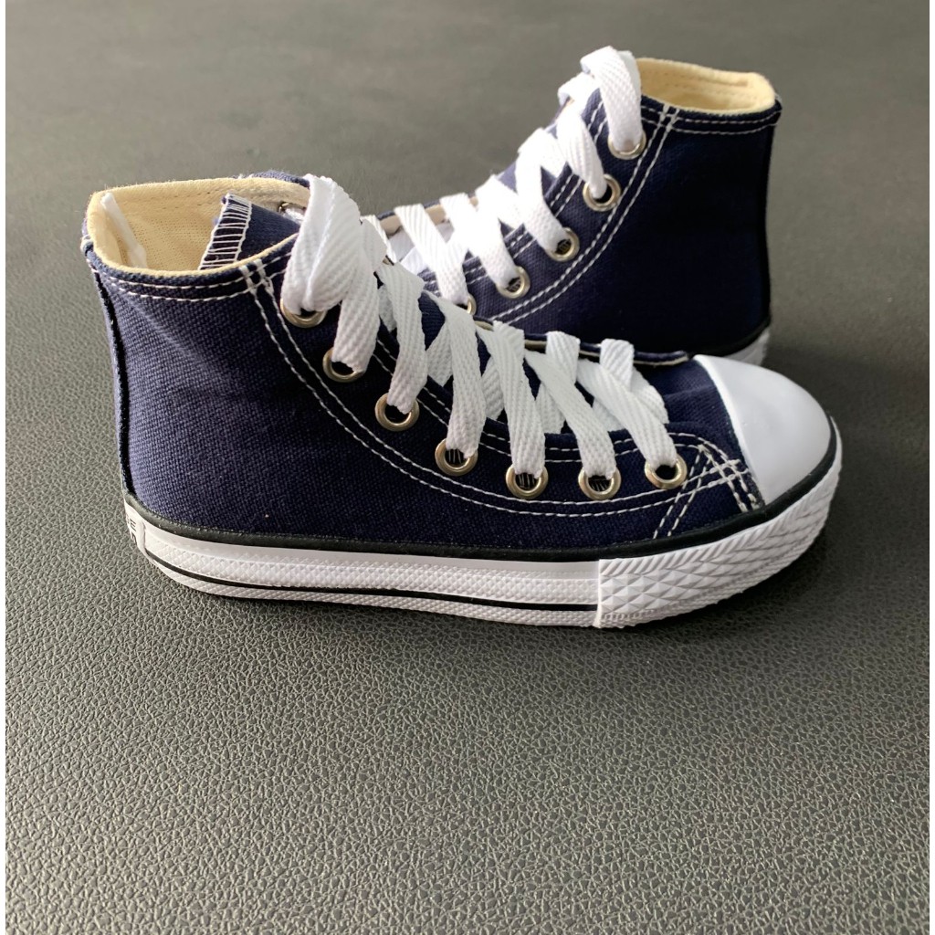 All star infantil hot sale cano alto azul