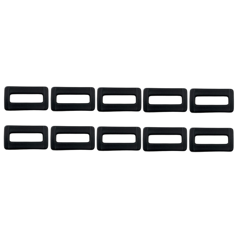 100un Passante 30mm (3cm) Preto Plástico Passador Mochilas