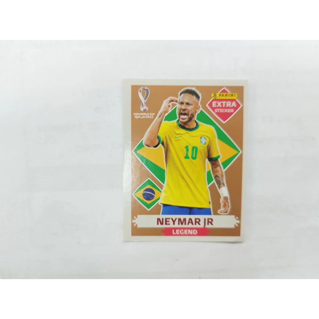 Figurinha do Neymar Extra Sticker Legend Copa do Mundo 2022