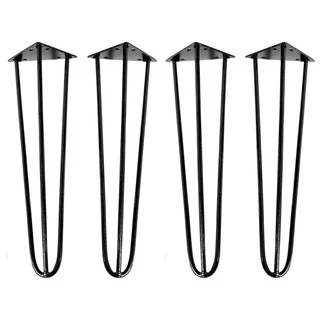 4 Pés De Ferro Pés 30cm Para Móveis Rack Puff Mesinha Banco