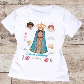 Camiseta babylook feminina nossa senhora aparecida