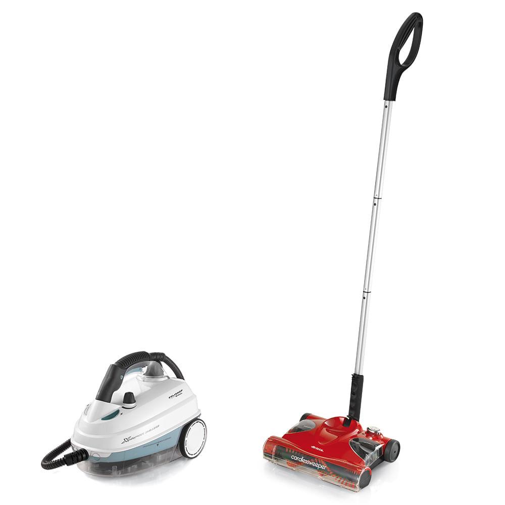 Limpador A Vapor Xvapor Deluxe Polishop Ariete + Vassoura Elétrica