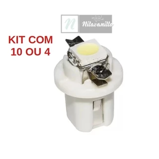 Kit 10 OU 4 Lâmpadas T5 B8.5 D Painel Led Branca, Azul E Vermelha
