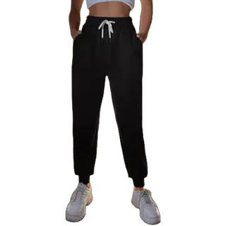Calça De Abrigo Moletom Feminina Jogger Flanelada Para Inverno