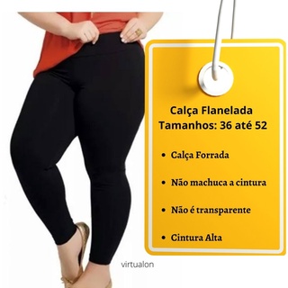 Kit 4 Calças Legging De Frio Flanelada Felpuda Térmica Inverno Cintura Alta  - WOLFOX