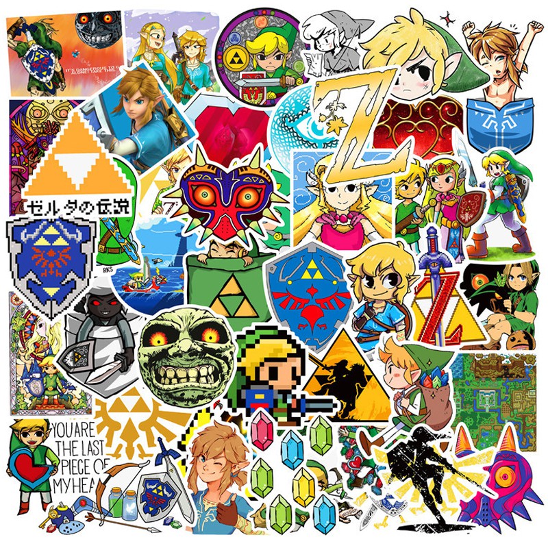 50 peças adesivos de jogo The Legend of Zelda, adesivos legais