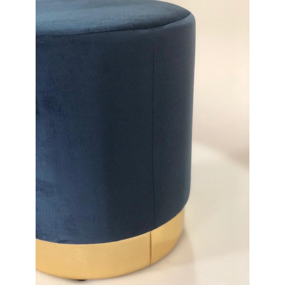 Puff Azul Base Dourada | Shopee Brasil