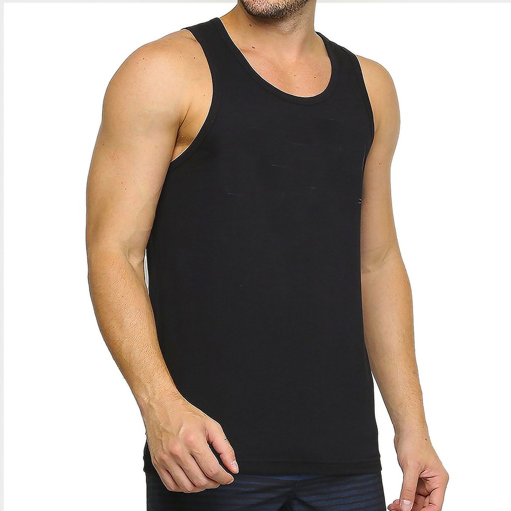 Camiseta Regata Masculina em Malha Amarela