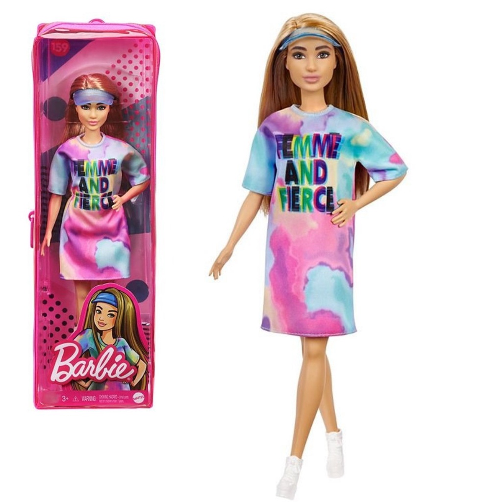 Boneca Barbie Fashionistas Menina Moderna Cabelo Azul - Roupa