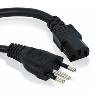 Cabo De Força Ac Pc Tripolar Pp 0,75mm Plug 10 Amperes 1,80m