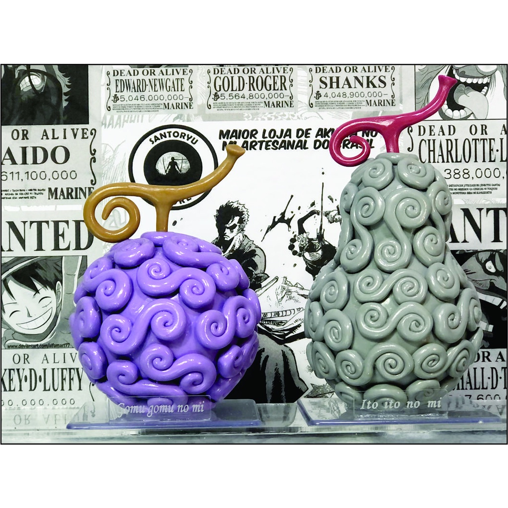 Akuma No Mi - Gomu Gomu & Ito Ito No Mi - One Piece - Miniatura